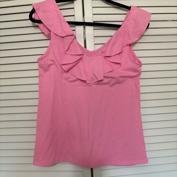 Lilly Pulitzer Pink Ruffled Tank Top - Picture 3 of 3
